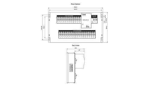 ОБЩИЙ ВИД, ГАБАРИТНЫЕ И УСТАНОВОЧНЫЕ РАЗМЕРЫ