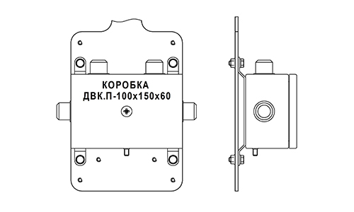 Пример установки коробки ДВК.П 100х150