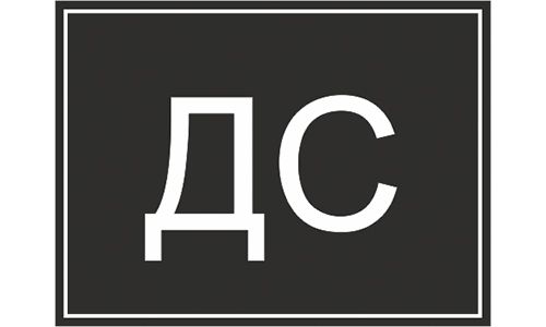Шильд "ДС" 30х40 мм